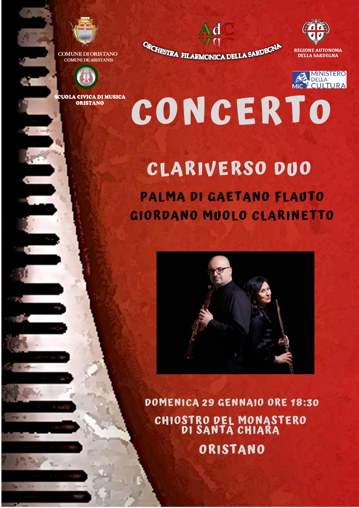 Locandina · Concerto Clariverso Duo