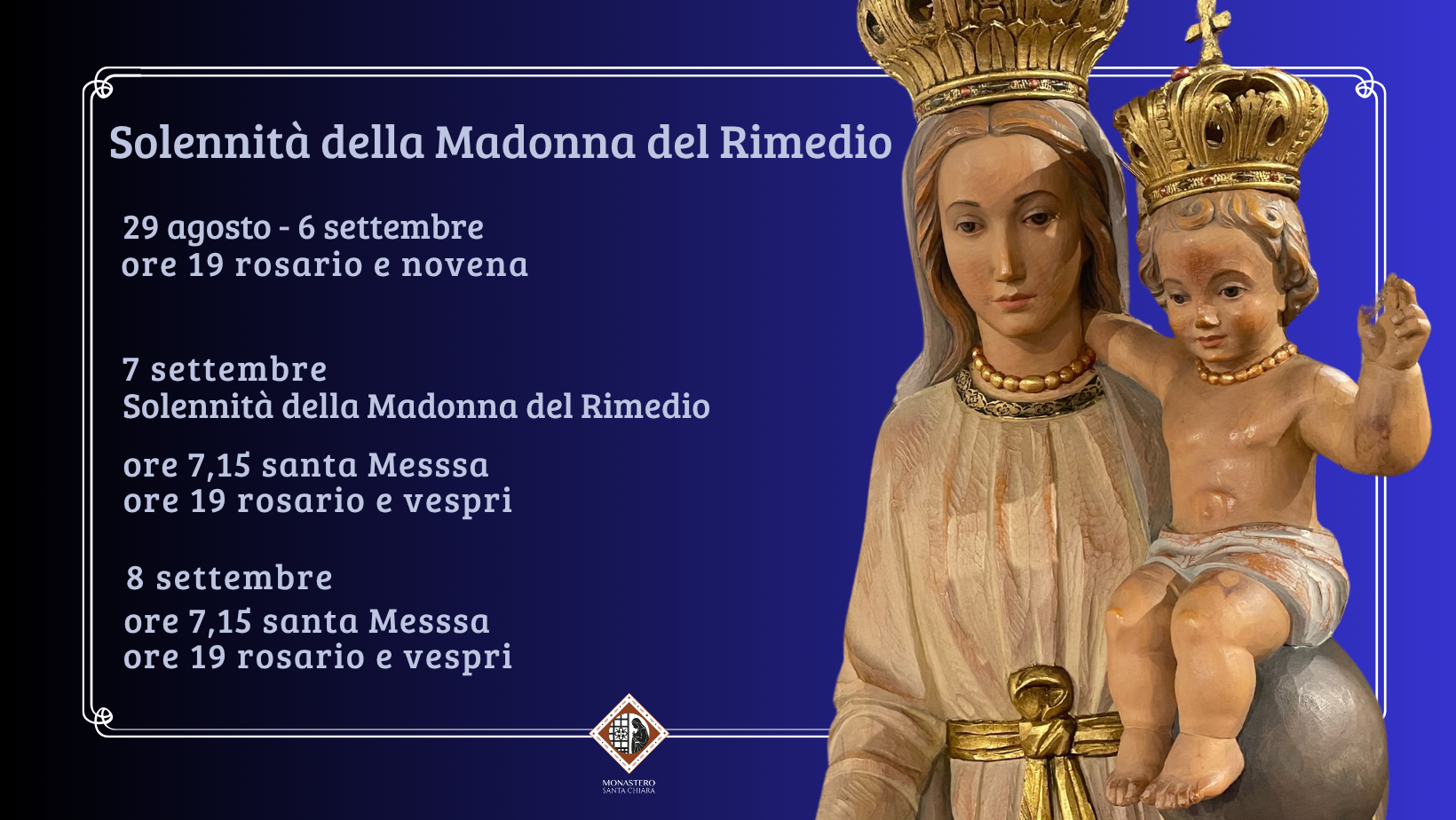Solennità della Madonna del Rimedio